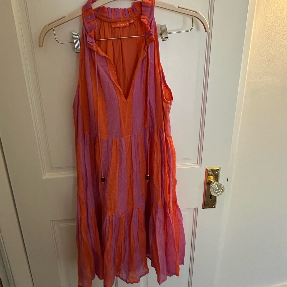 Oliphant Striped Sleeveless Dress size small